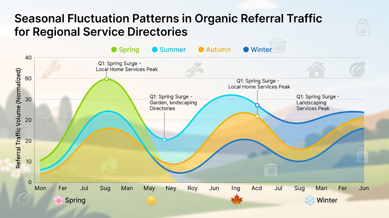 Seasonal Fluctuation Patterns in Organic Referral Traffic for Regional Service Directories